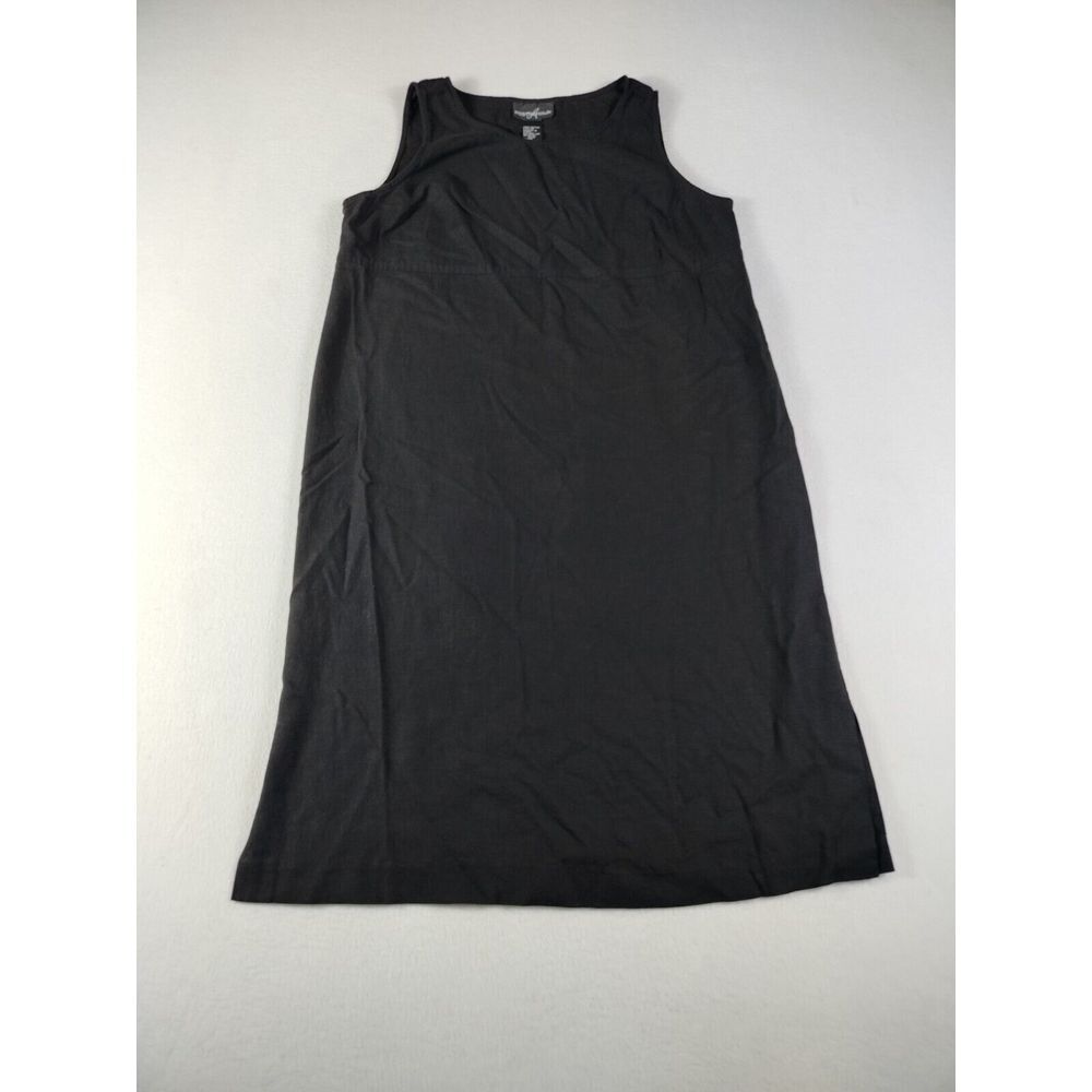 Positive Attitude Midi Dress‎ Women's 12P Black Cottagecore Prairiecore Lenin